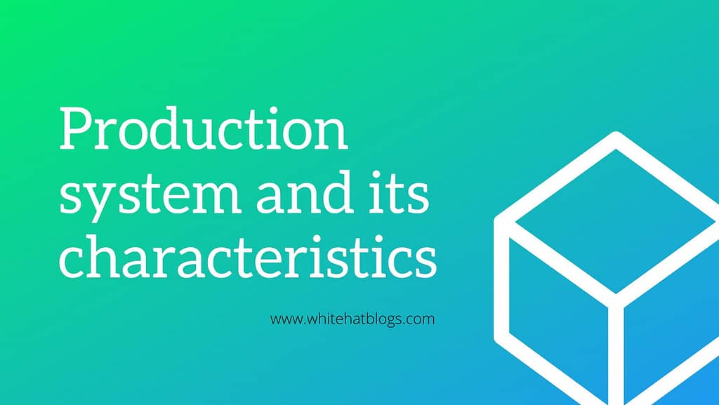 Production system and its characteristics
